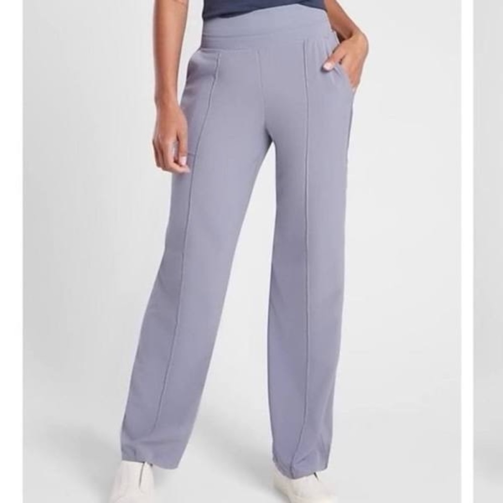 Athleta Women's Wide Leg Pants - Light Gray